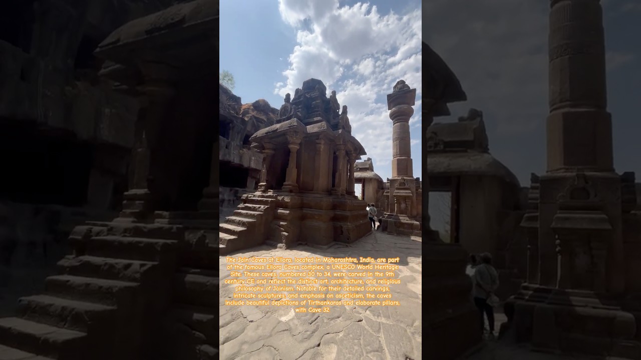 Jain caves Ellora #elloracave #caves #explore #trending #worldheritage #jainism