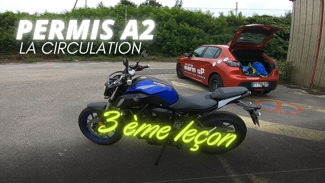 Permis A2 circulation #circulationmoto #permisa2 #le&ccedil;ondeconduitemoto