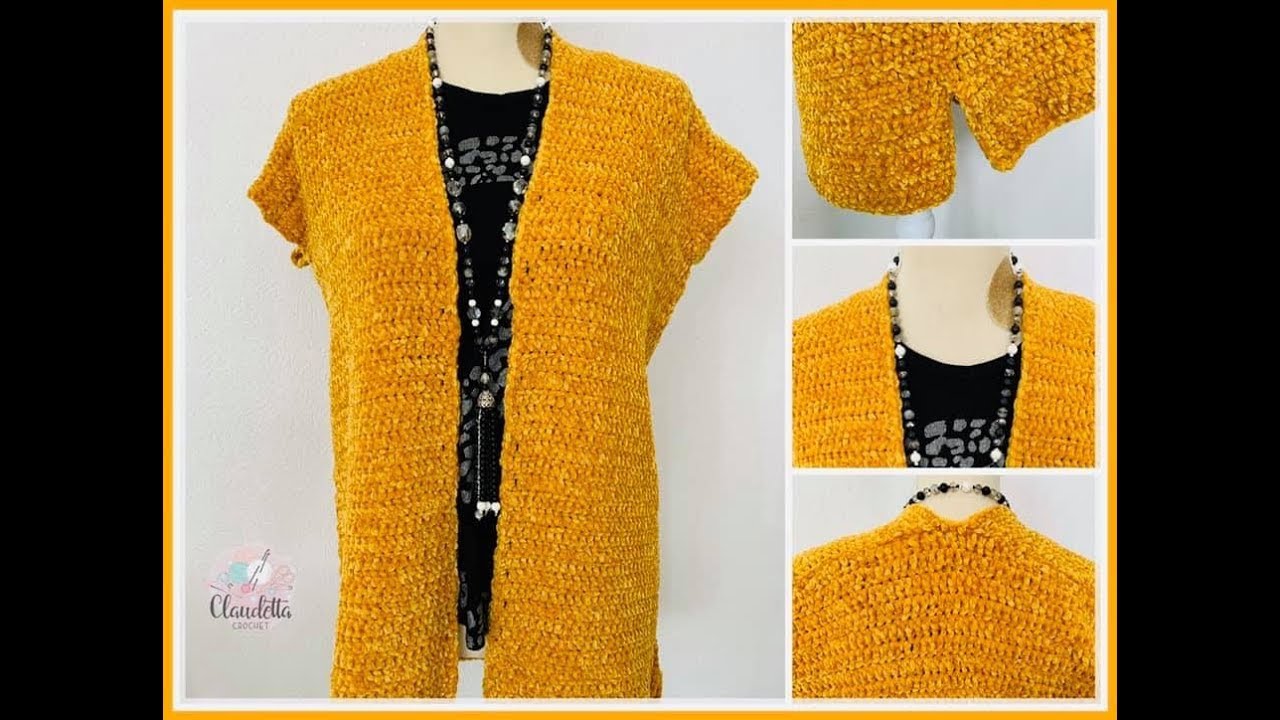 CROCHET easy long Vest / BEGINNER