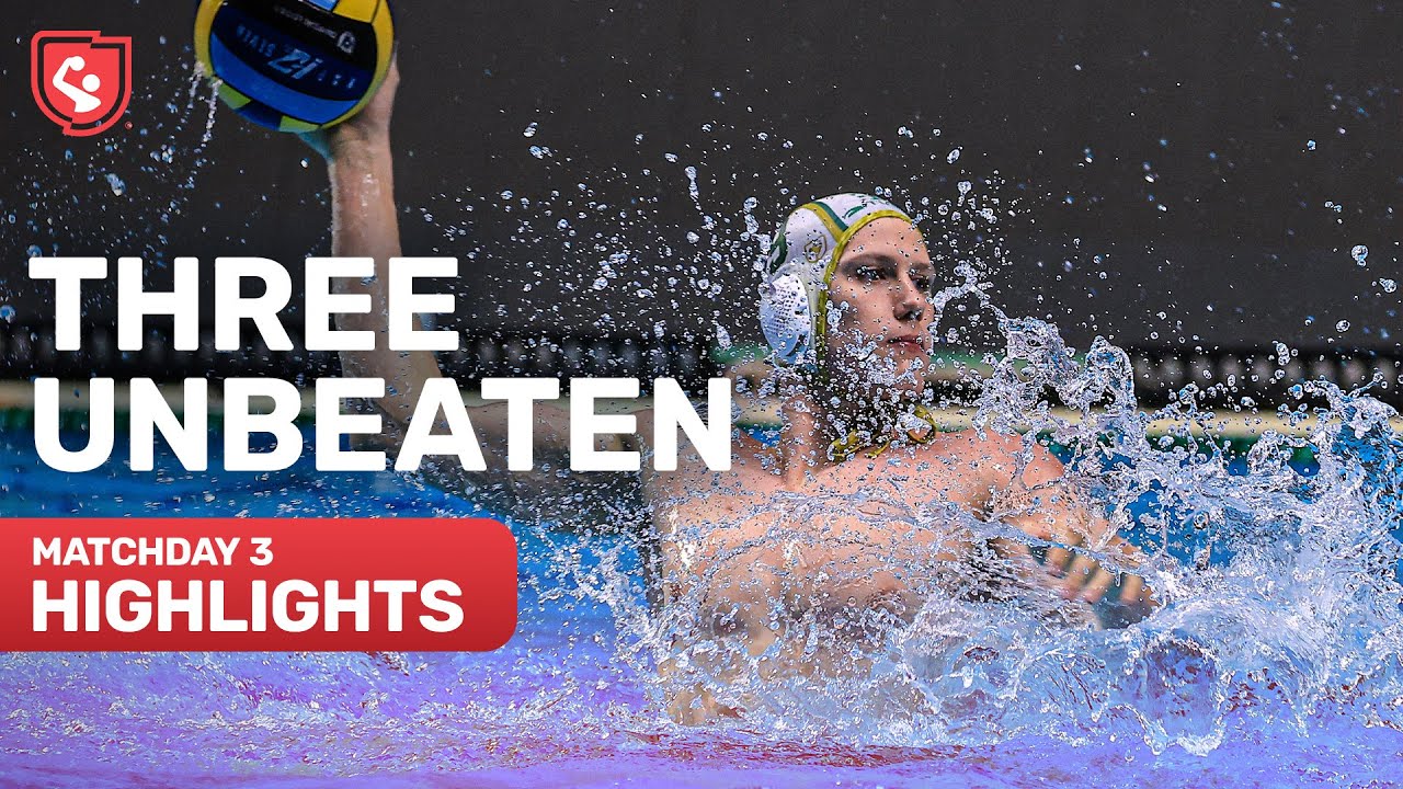 ГЛАВНЫЕ МОМЕНТЫ | Три команды до сих пор непобеждены 👀 | Лига чемпионов по водному поло, MD3