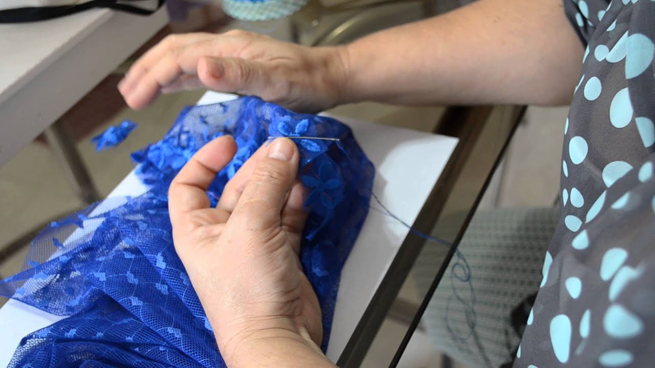 DIY : Como aplicar bordado de renda em tule - Aula 37