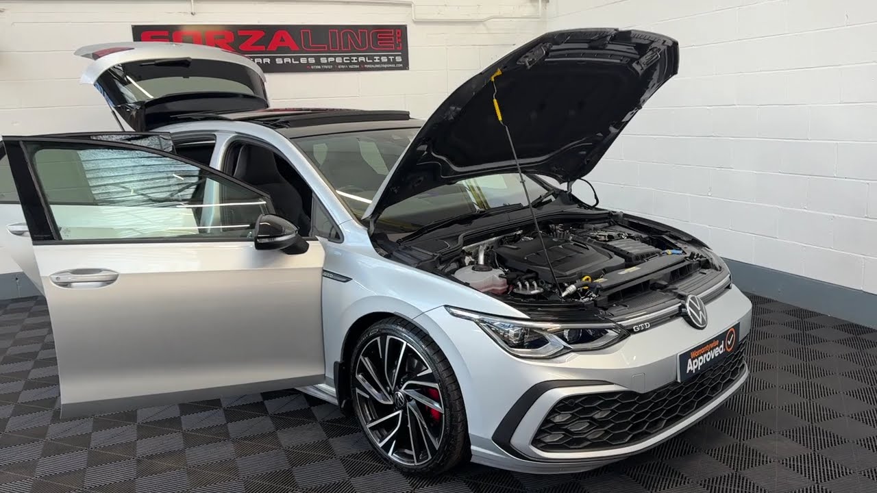 2023 (73) VW GOLF GTD 2.0TDI DSG, REFLEX SILVER, PANORAMIC SUNROOF, LOW MILES, VW WARRANTY, FORZA
