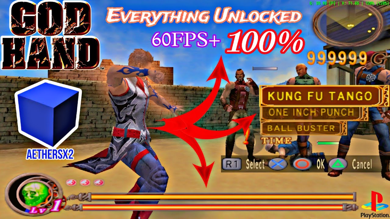 God Hand AetherSX2 Everything Unlocked Cheats File + 60FPS Settings Working 100% Live Gameplay 2025