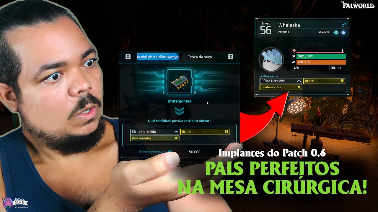TODOS os IMPLANTES e a MESA CIRÚRGICA de Pals PERFEITOS Fácil D+ no Patch 0.6 de Palworld