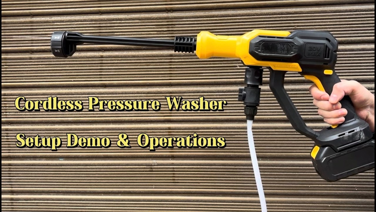 Setup Demo& Operation for JZ004 Cordless Pressure Washer