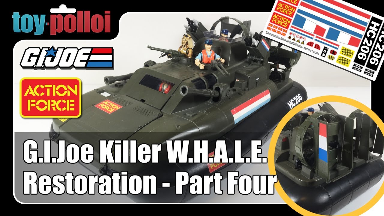 Vintage Action Force / G.I.Joe Killer W.H.A.L.E Hovercraft restoration part 4 - Toy Polloi