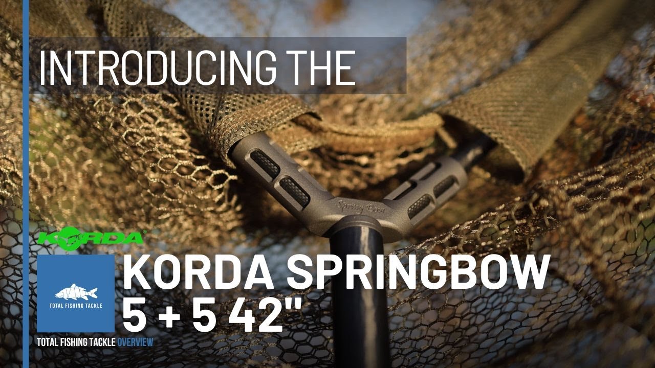 Подсак Korda Spring Bow 5 футов + 5 футов, 42 дюйма | Выдвижной подсак для карпа с ручкой 7 и 10 ...