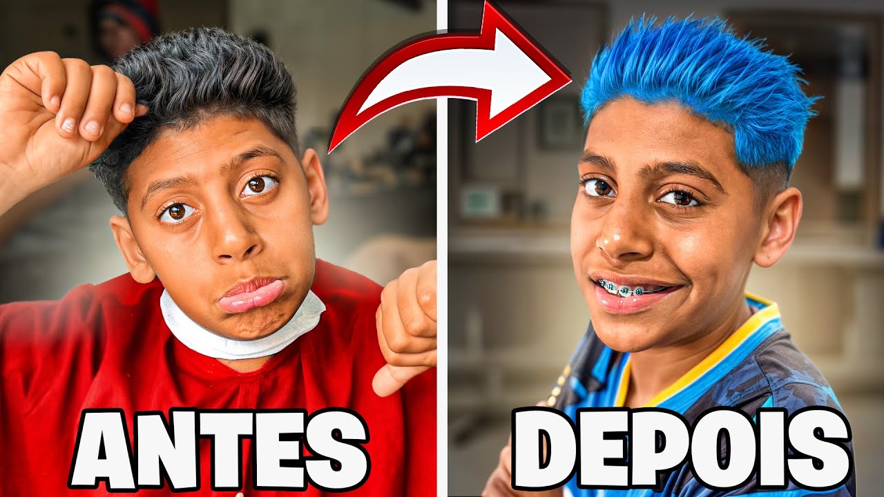 Mudei a cor do meu cabelo 💙 muito #insano 😱! Gravei tudo pra voc&ecirc;s ,comenta o que achou