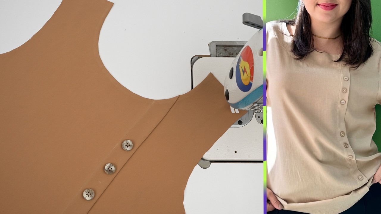 Sewing Tips and Tricks ​Asymmetric Neck Design for Blouse | DIY Sewing Trick