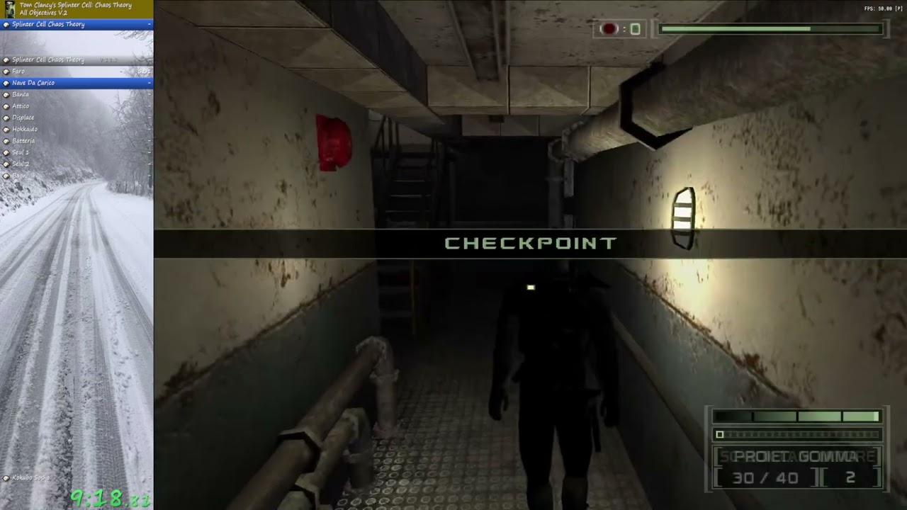 Splinter Cell Chaos Theory PS2 EMU All Objectives RTA Speedrun In 2:06:40