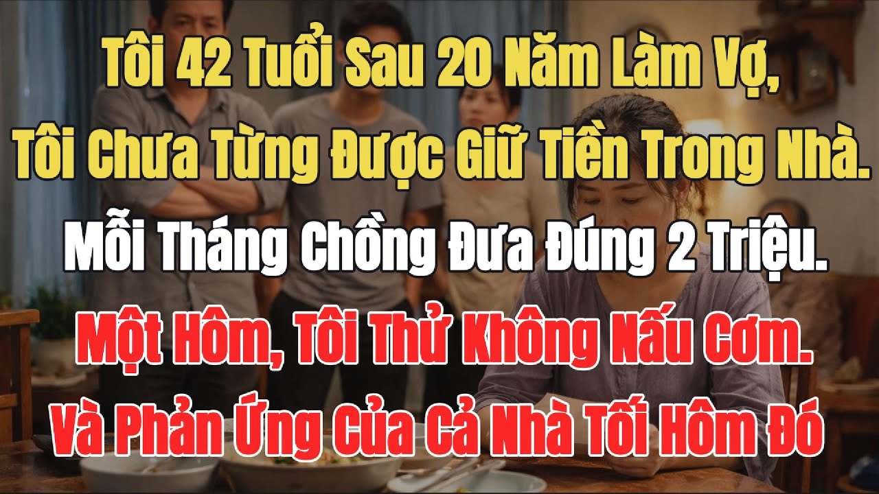 Ở Nhà Có Mỗi Bữa Cơm, Mà Tháng Nào Cũng “Phát” Đúng 2 Triệu Cho Vợ
