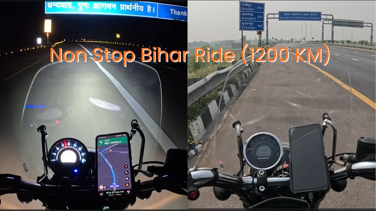 Non stop Ride to Bihar || Delhi to Darbhanga || Alone on expressway || #india #biker #gopro