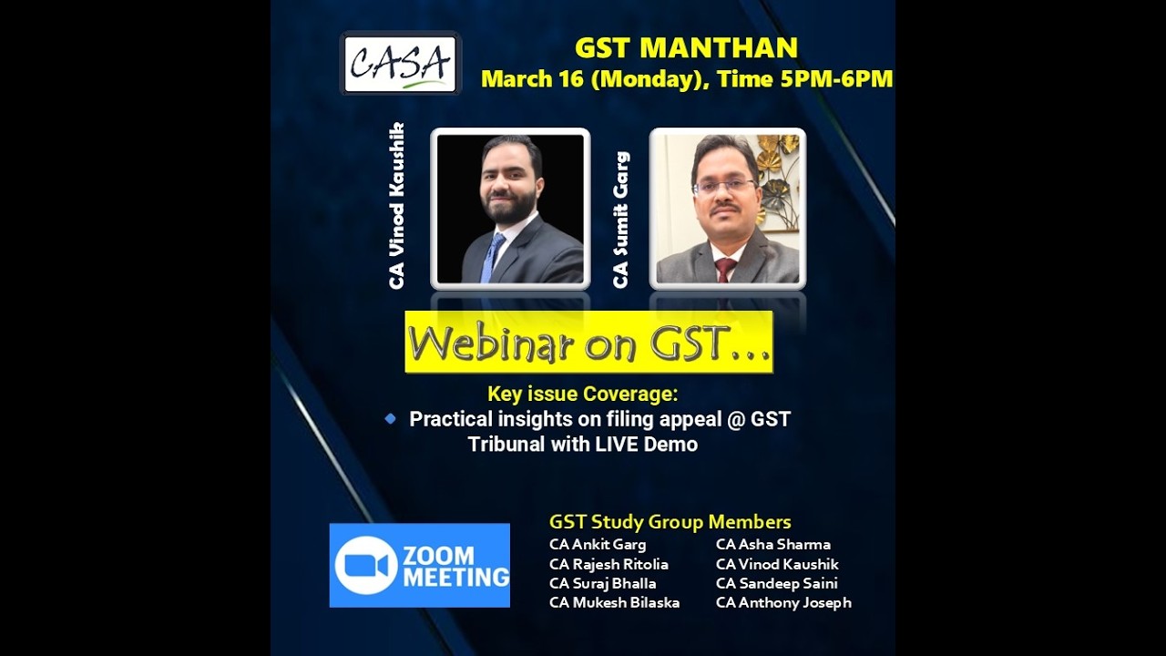 Webinar on GST Tribunal