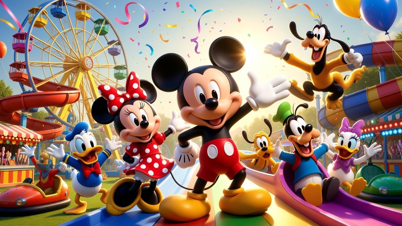 🐭🎡 Mickey Mouse Playland Tour | Spinning, Sliding & Fun with Minnie! 🎢