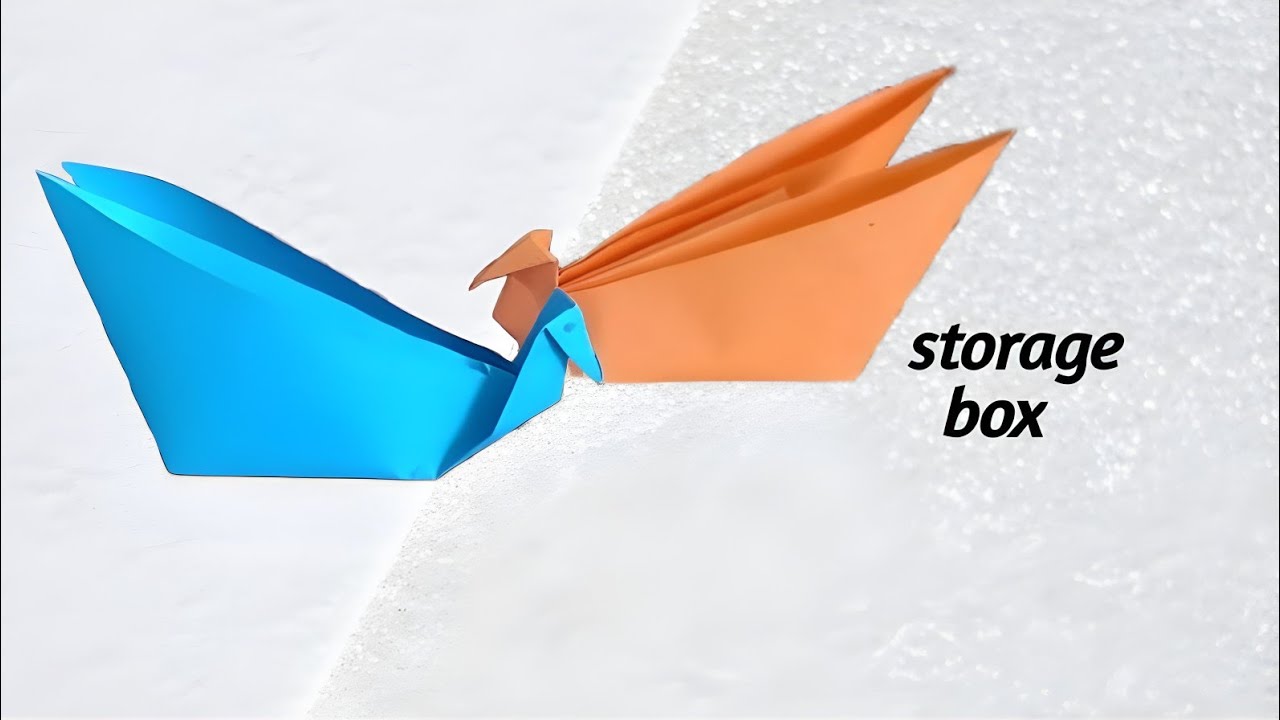Peacock storage box! How to make paper storage box! paper craft