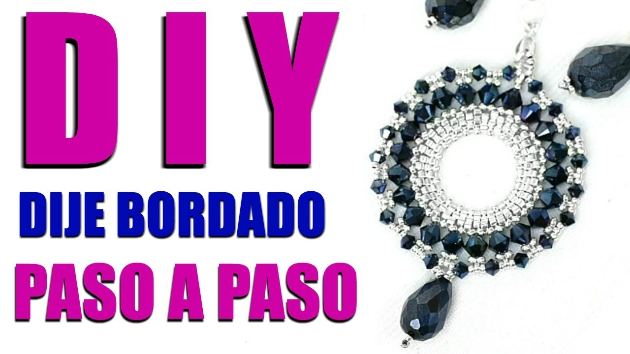 DIY Dije bordado Masterclass! Técnica Peyote Circular!! Paola Herrera