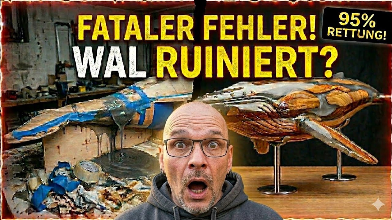 Ich dachte ich hätte es RUINIERT...Wie ich einen Wal aus Holz und Epoxidharz schnitze