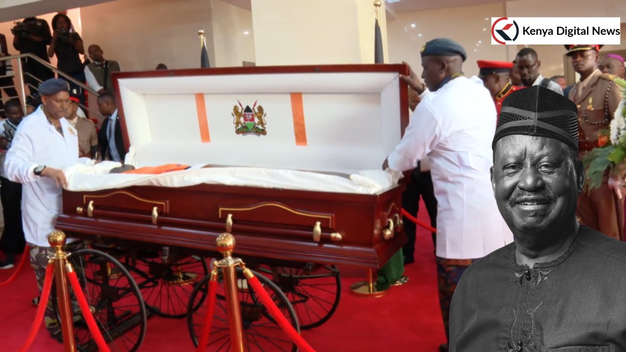 See how Raila Odinga's body was laid in State for Public viewing at Kasarani Stadium