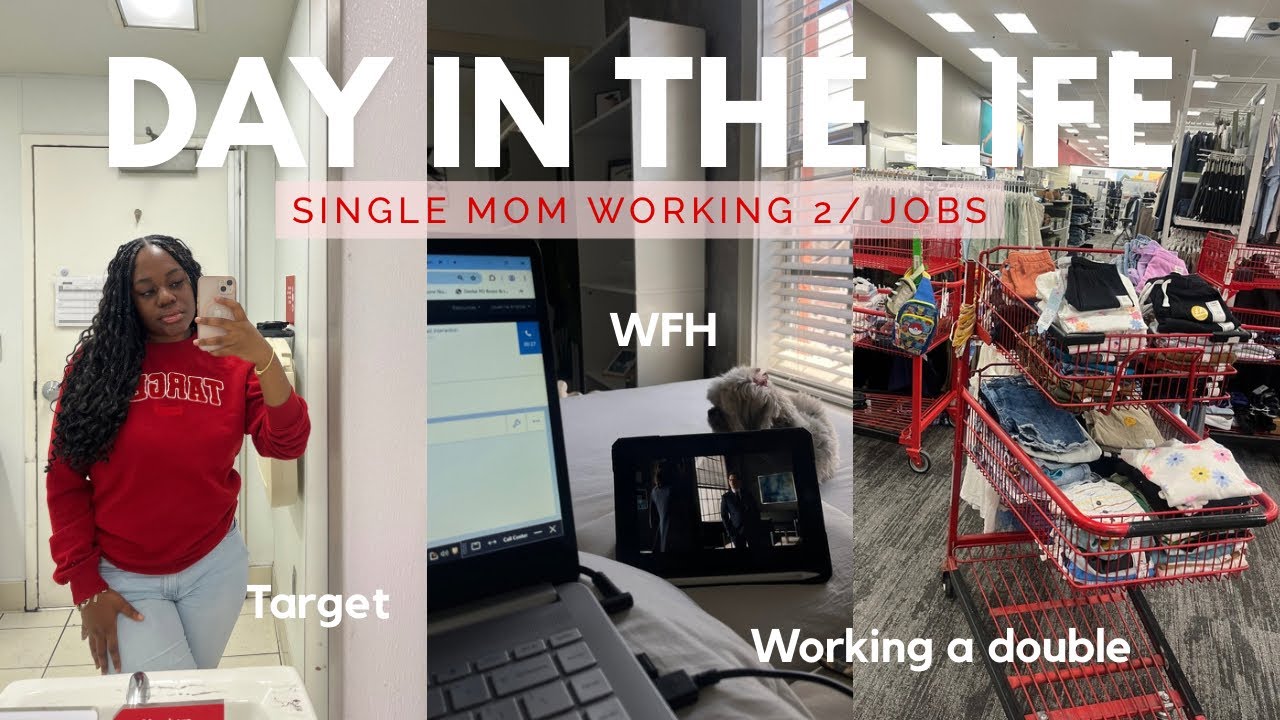 DITL vlog | SINGLE MOM WORKING 2 JOBS  (Come to work w/ me @ Target) ✰