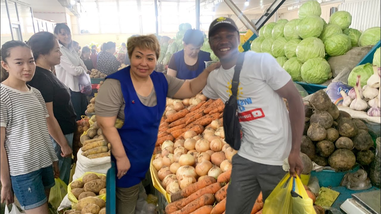 Black boy shopping in a Kazakhstan market and speaking Kazakh and Russian. #shopping #blackboymagic