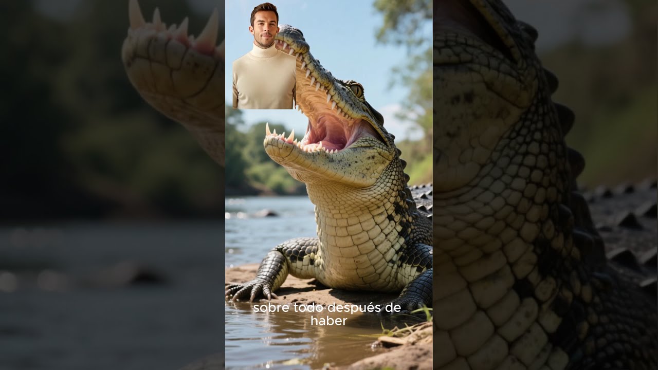 El caimán que duerme con la boca abierta… y tiene un “dentista” 🦷🐊