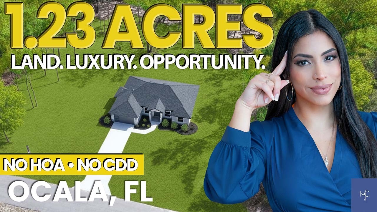 Совершенно новый дом (2025 г. постройки) на участке площадью 1,23 акра в Окале, Флорида | Совреме...