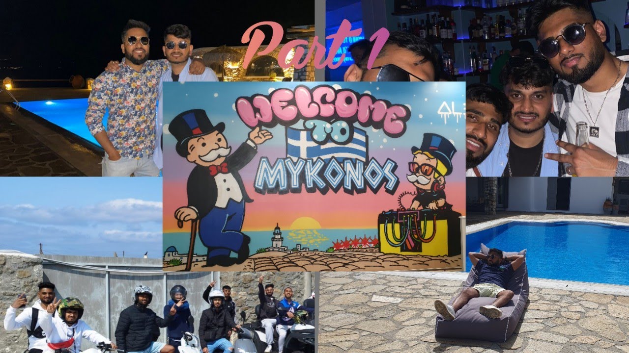 Mykonos 2023 - Greece 🇬🇷 Part 1 | With Boys | Bhai ka Stag Do 😅 | Holidays | Scooter | Private Villa