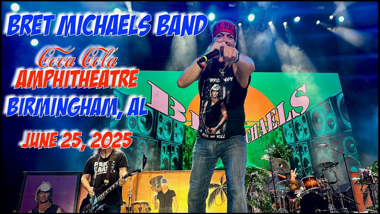 Bret Michaels Band - Coca-Cola Amphitheatre - Birmingham, Alabama  - June 25, 2025 - 4K - Front Row