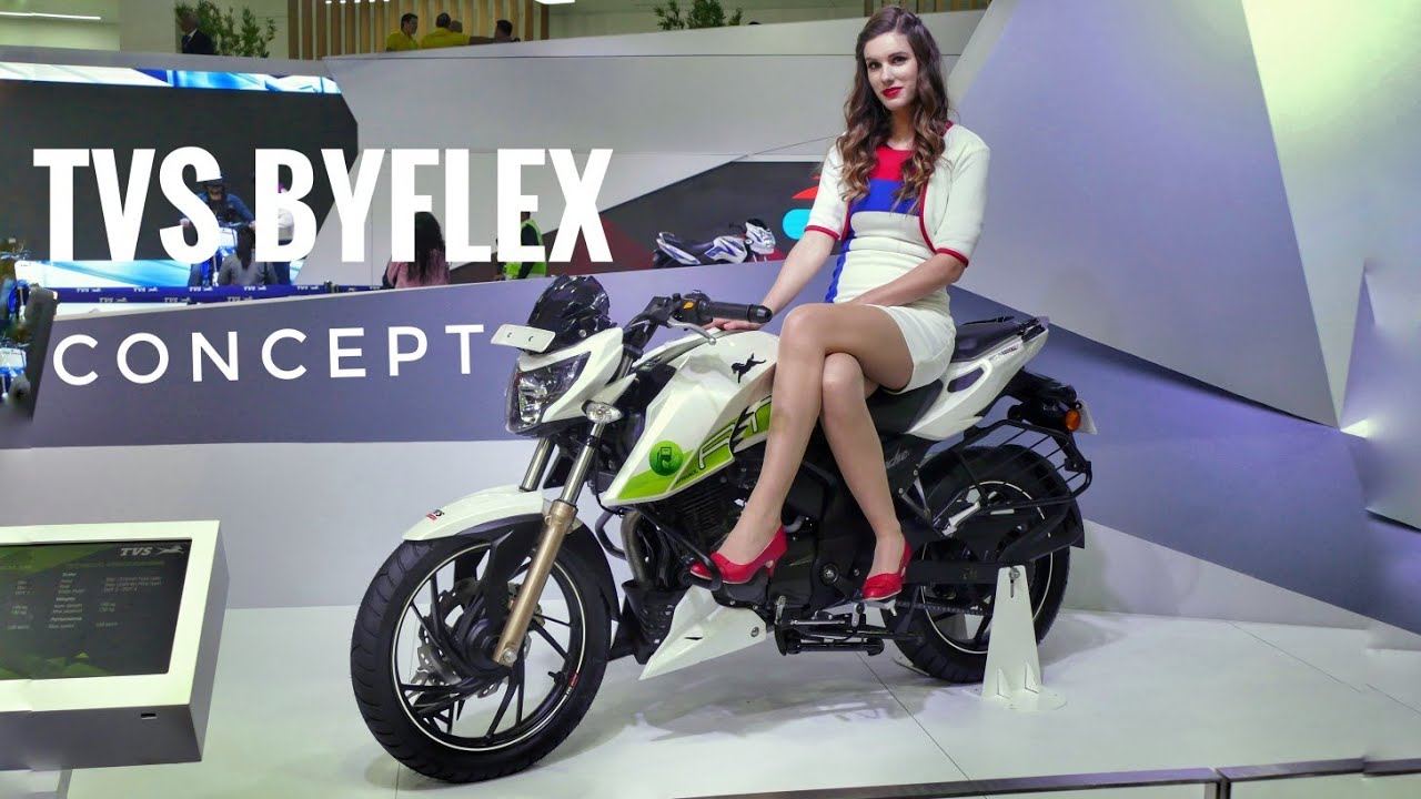 TVS Byflex Petrol + Ethanol powered Commuter bike Auto Expo 2018
