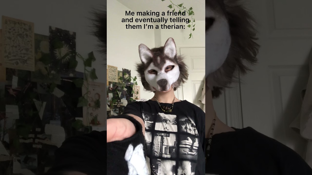 They think Therians just pretend to be animals 😭 #antizoo #therian #mask #trend