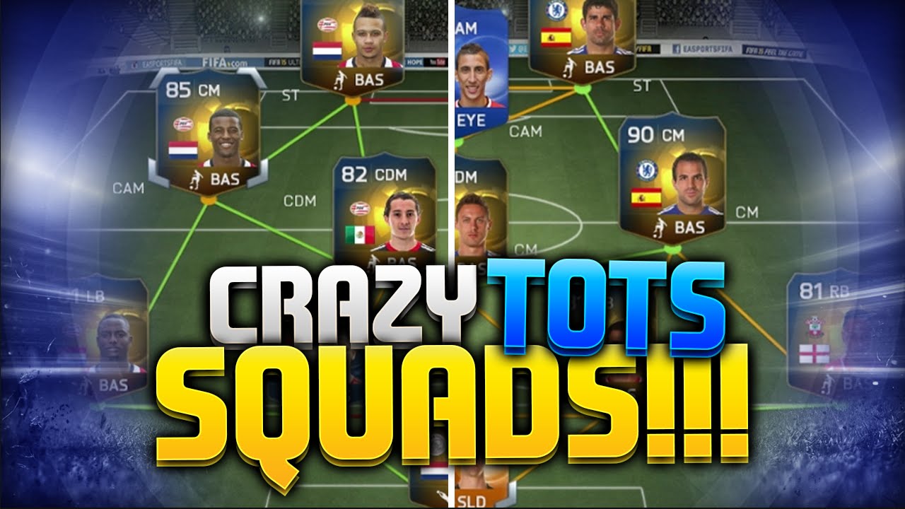 RAREST SQUAD IN FIFA 15? MY CRAZY TOTS SQUADS!!! FIFA 15 Ultimate Team
