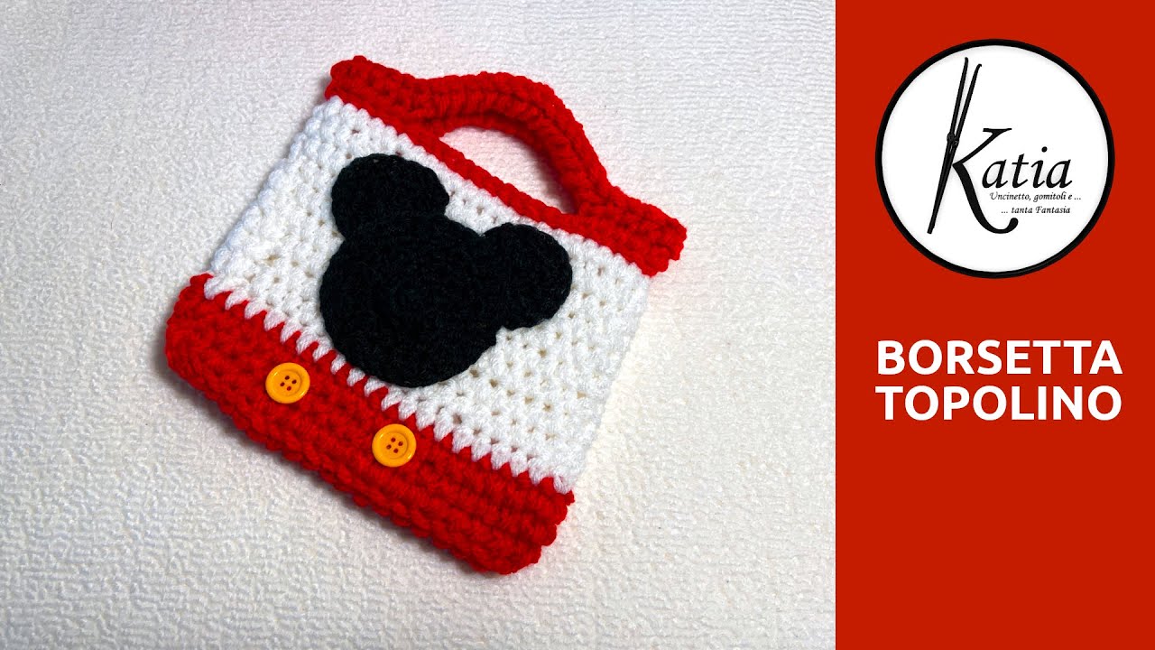 Tutorial uncinetto Borsetta Topolino #iorestoacasa #facciouncinetto