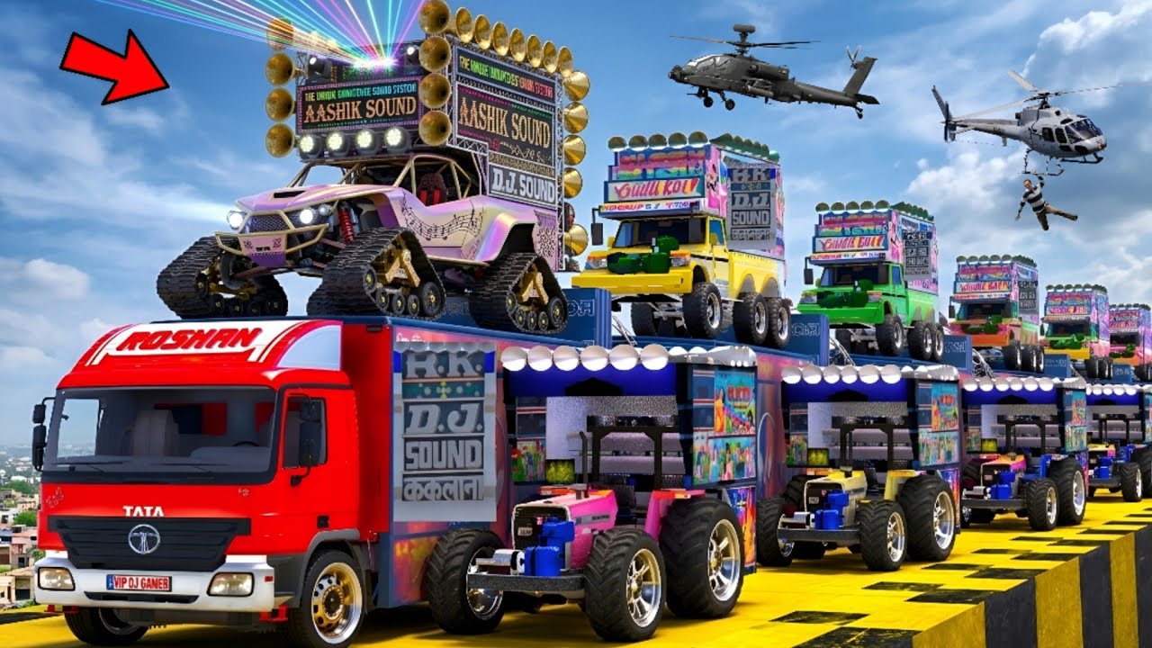 motu patlu ने किया biggest indian dj super mega ramp challenge gta-5