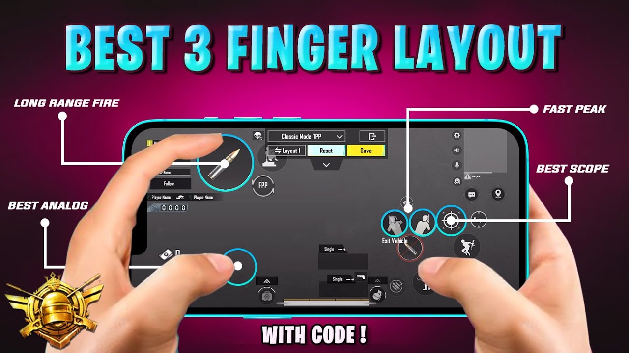 SETTING KONTROL 3 JARI AGAR LINCAH PUBG MOBILE | CARA SETTING KONTROL LAYOUT PUBG MOBILE