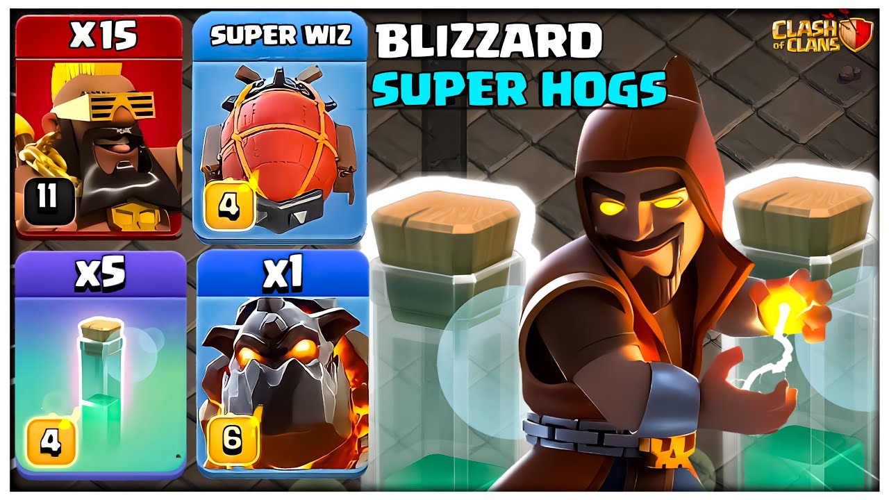 BLIZZARD SUPER HOG RIDERS is The BEST TH14 STRATEGY 2024 | Clash of Clans
