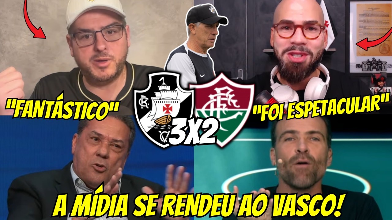 😱REAÇÕES DA MÍDIA IMPRESSIONADOS COM A VIRADA DO VASCÃO | REACT VASCO 3X2 FLUMINENSE NO BRASILEIRÃO