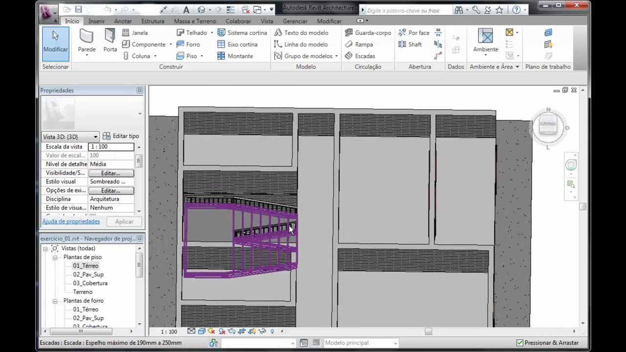 Revit I - 10 - Escadas