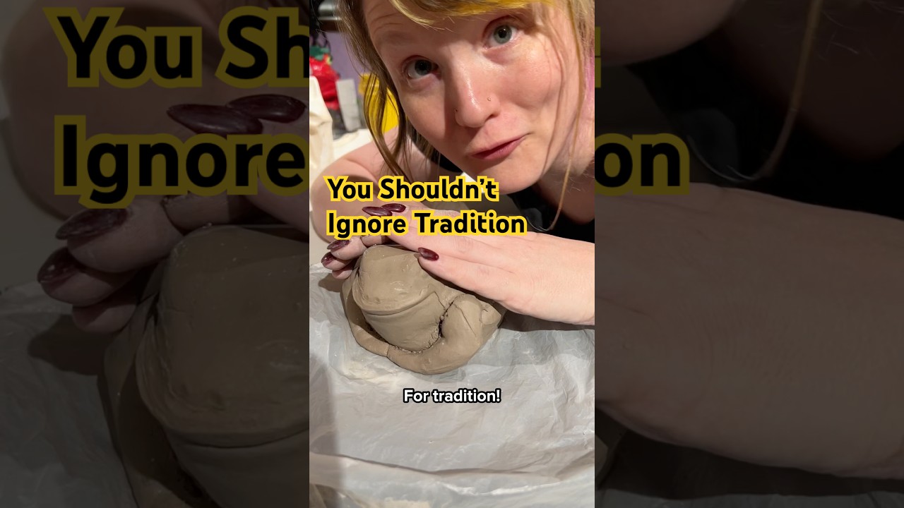 Squishing The First Frog 🐸🛞💨 #artprocess #ceramic #ceramicart #potteryartist #clayart #sculpting