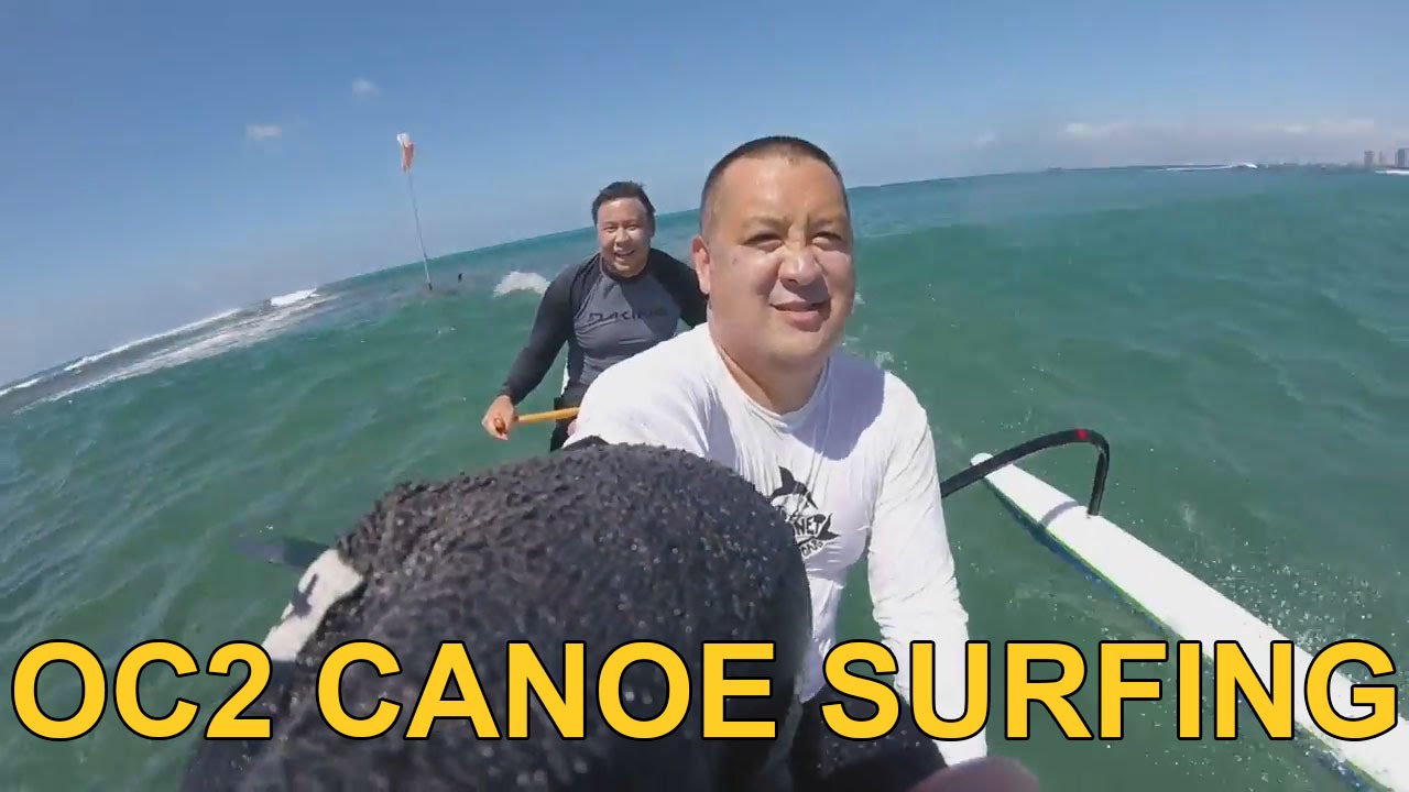 OC2 Surfing on an Ozone Tempest Two Man Canoe