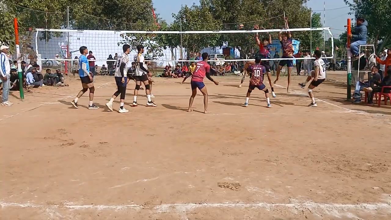 Gurugram hostel vs laad a fire volleyball match at sehlang tournament 