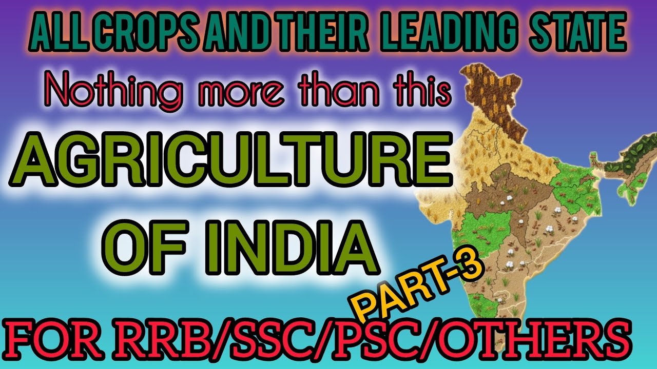 Crops & Leading Producing States in India 2026 | Important GK for RRB,SSC & State Exams 