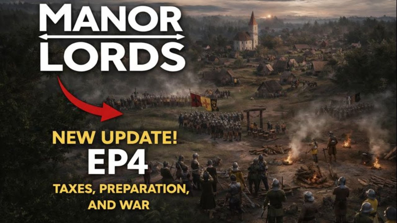 Manor Lords New Update – EP4 | Building My Military Complex & Fighting Barons