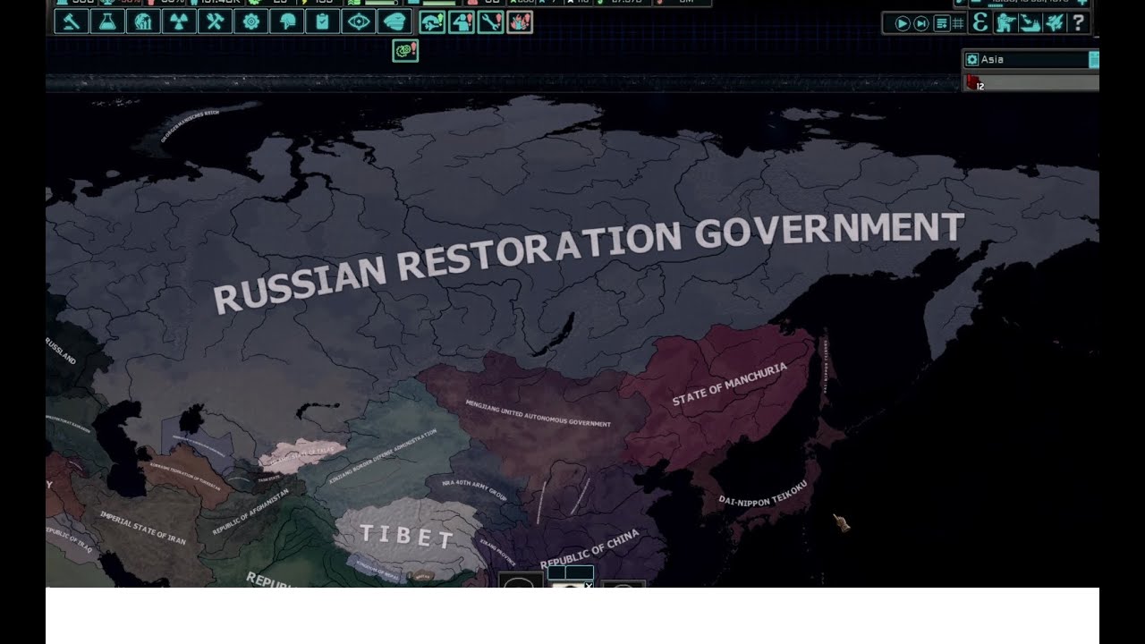Hoi4 (TNO) After Midnight, Amur Refugee Zone restored Russia (P2-C27)