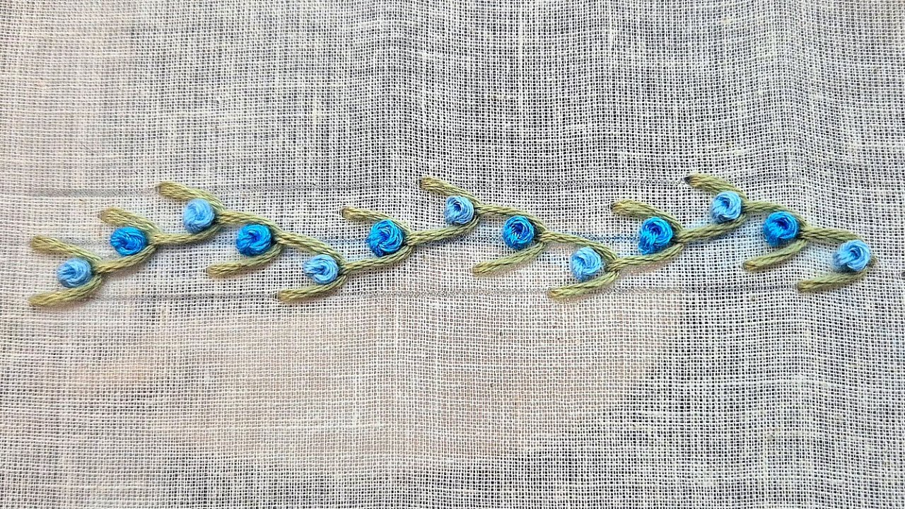 Very  easy borderline embroidery | Magic of Hands 