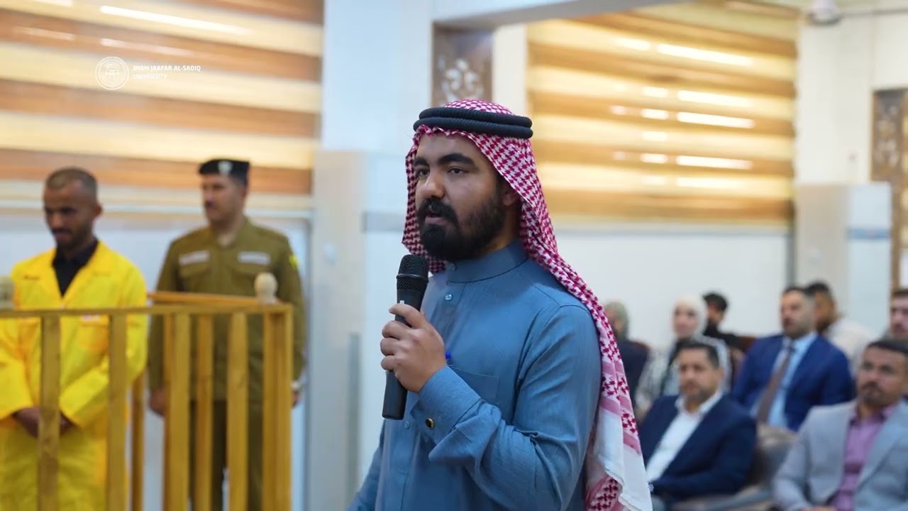 طلبة قسم القانون في جامعتنا قدموا محكمة افتراضية تحاكي محاكم الجنايات العراقية داخل قاعة المؤتمرات