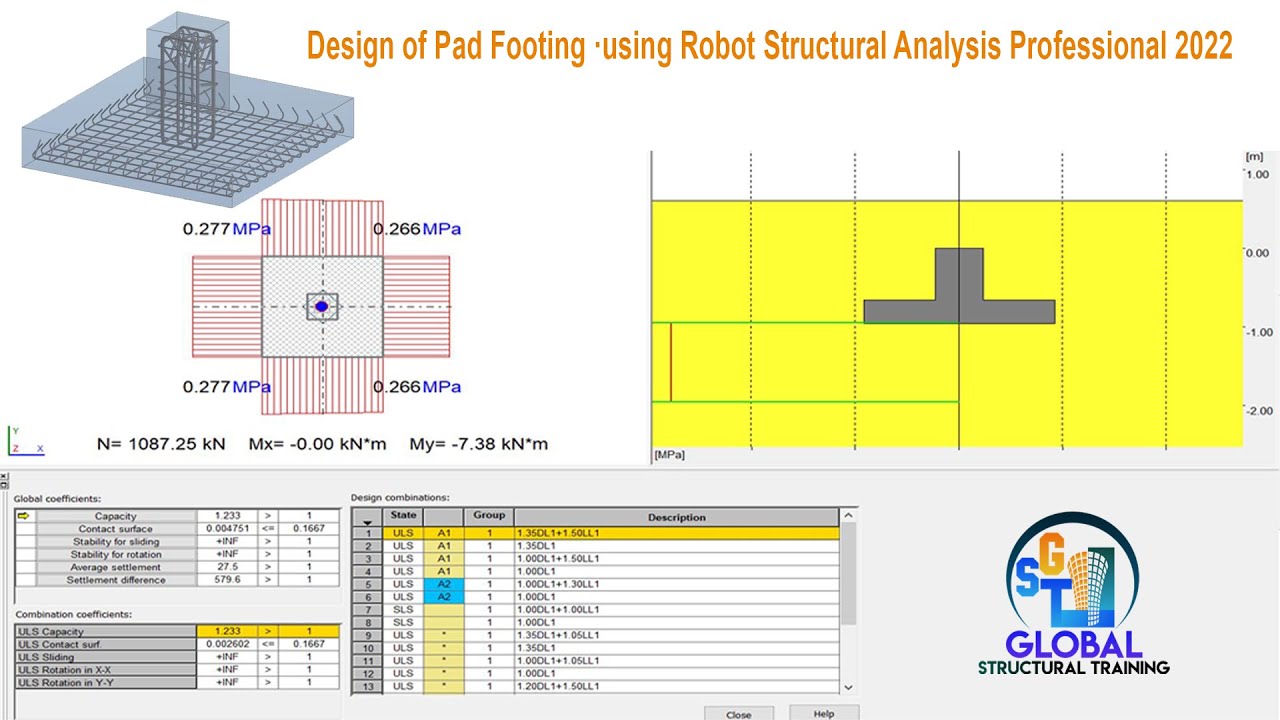 Design of Pad Footing ·using Robot Structural Analysis Professional 2022