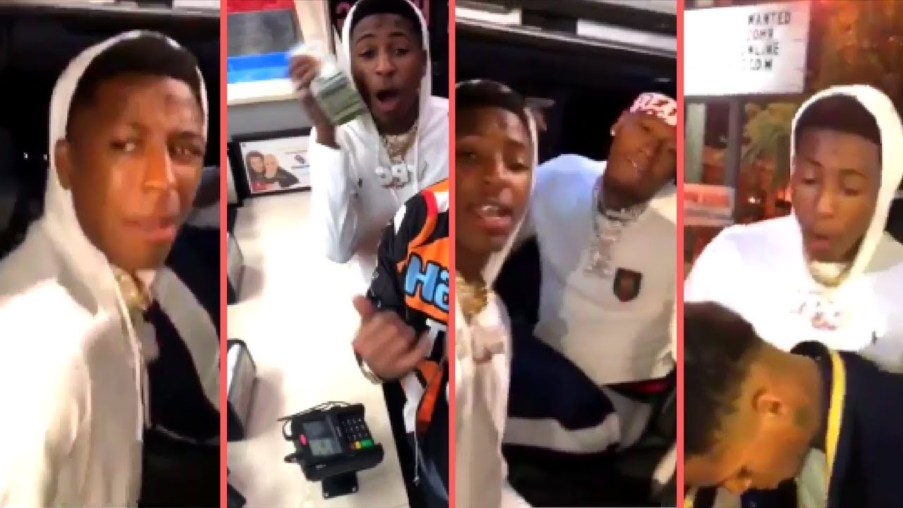 NBA YoungBoy and MoneyBagg Yo Hop Out The Minivan In At Atlanta Start Gambling Then Grab Some Pizza