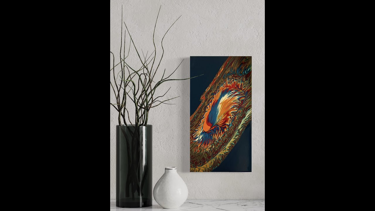 Bright and Bold Traveling Ring Pour.  Acrylic Pour Painting, Flow Art, Fluid Art Technique,