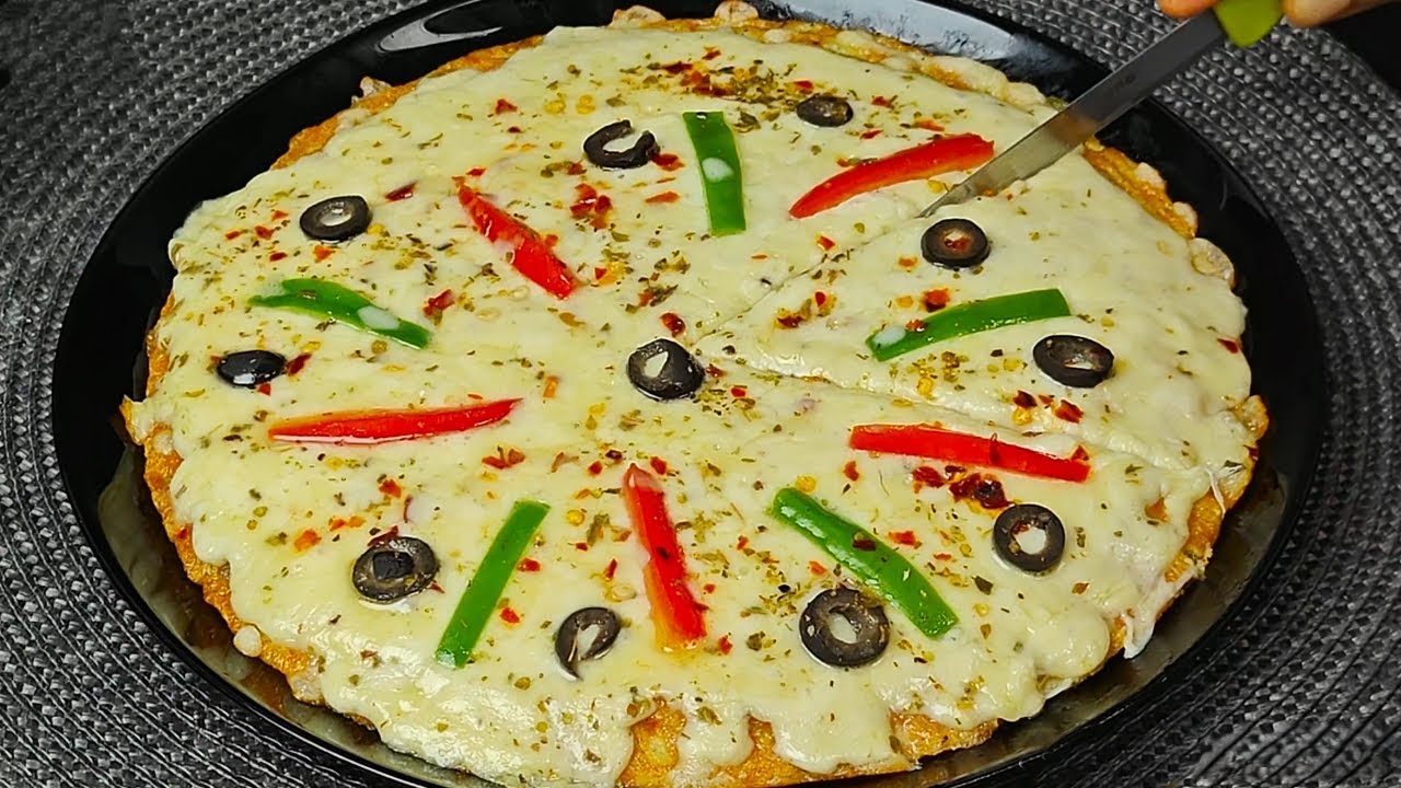 Quick And Easy Egg Pizza | Cheese Omelette Pizza | Egg Pizza