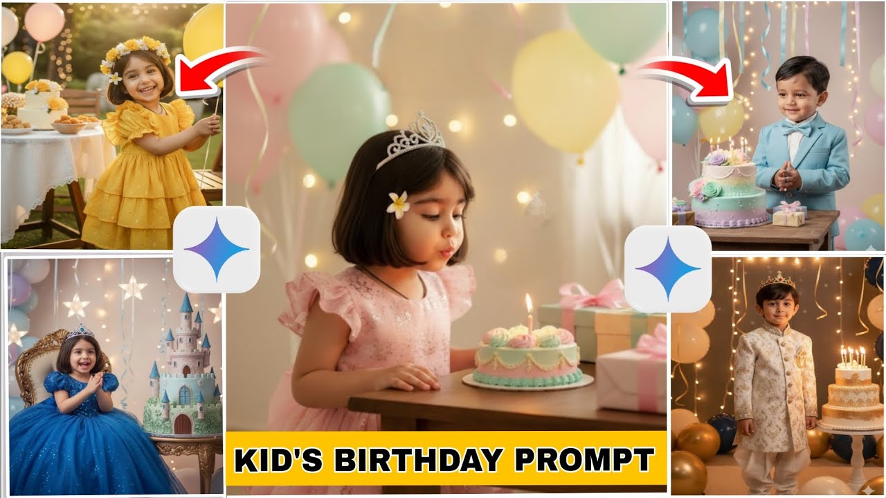 Child Birthday Ai Photo Editing | Gemini Birthday prompt for Kids | New Trending photo Edit Gemini